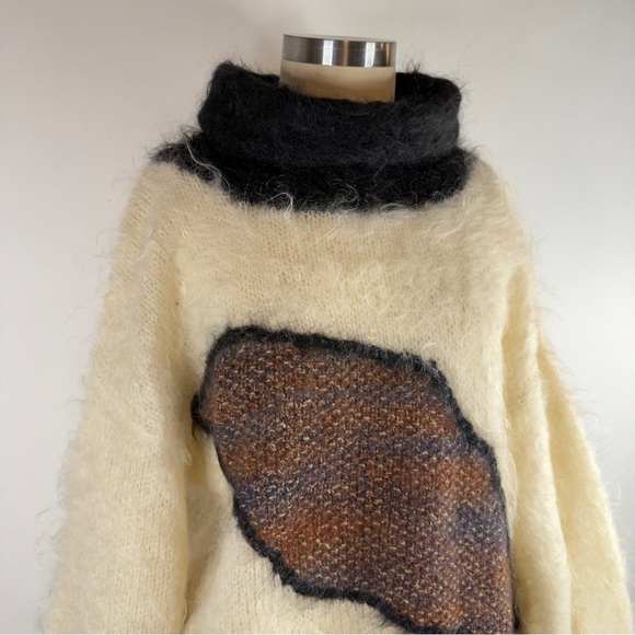 Vintage Casmo Handknitted Scotland Mohair Wool Sweater Size M/L 78% Mohair - Picture 3 of 13